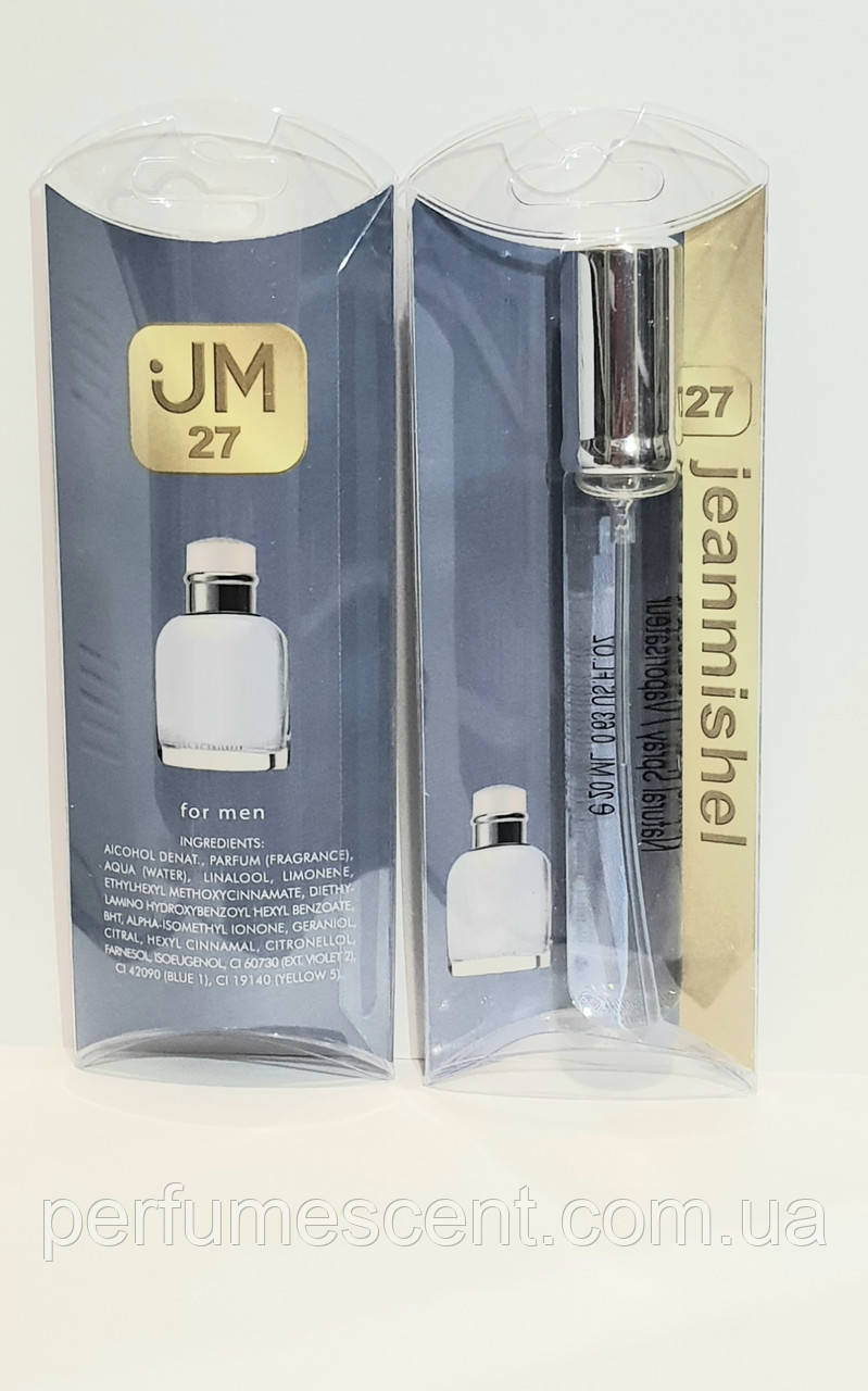 Парфуми ручка 20мл JeanMishel №27, аромат схожий на Dolce & Gabbana Light Blue чоловічий парфум, фото 1