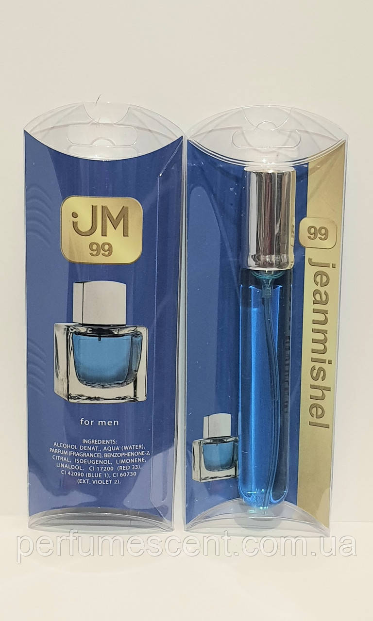 Парфуми ручка 20мл JeanMishel №99, аромат схожий на Antonio Banderas Blue Seduction чоловічі, фото 1
