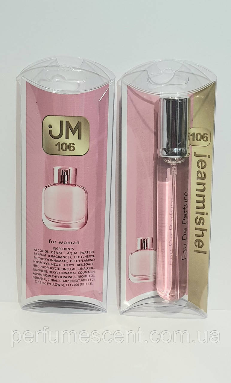 Парфуми ручка 20мл JeanMishel №106, аромат схожий на Lacoste Eau De L.12.12 Pour Elle Sparkling жіночі, фото 1