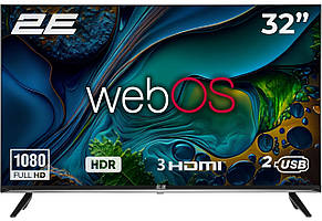 Телевізор 2E LED FHD 60Hz Smart WebOS Black 32" (2E-32A07KW) UA UCRF