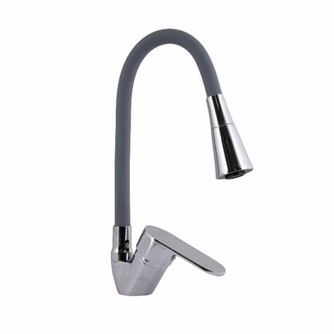 Змішувач для кухні Lidz Tani 008F3 з гнучким виливом (k40) LDTAN008F3GCR39507 Grey / Chrome, фото 1