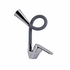 Змішувач для кухні Lidz Tani 008F3 з гнучким виливом (k40) LDTAN008F3GCR39507 Grey / Chrome, фото 3