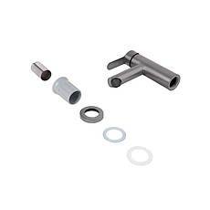 Змішувач для раковини Brinex Pure 001F низький Graphite BRIPUR001FGRP, фото 4