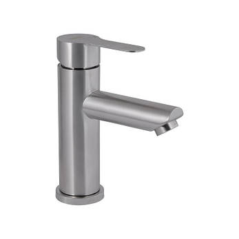 Змішувач для раковини Brinex Pure 001F низький Nickel BRIPUR001FNKL, фото 1