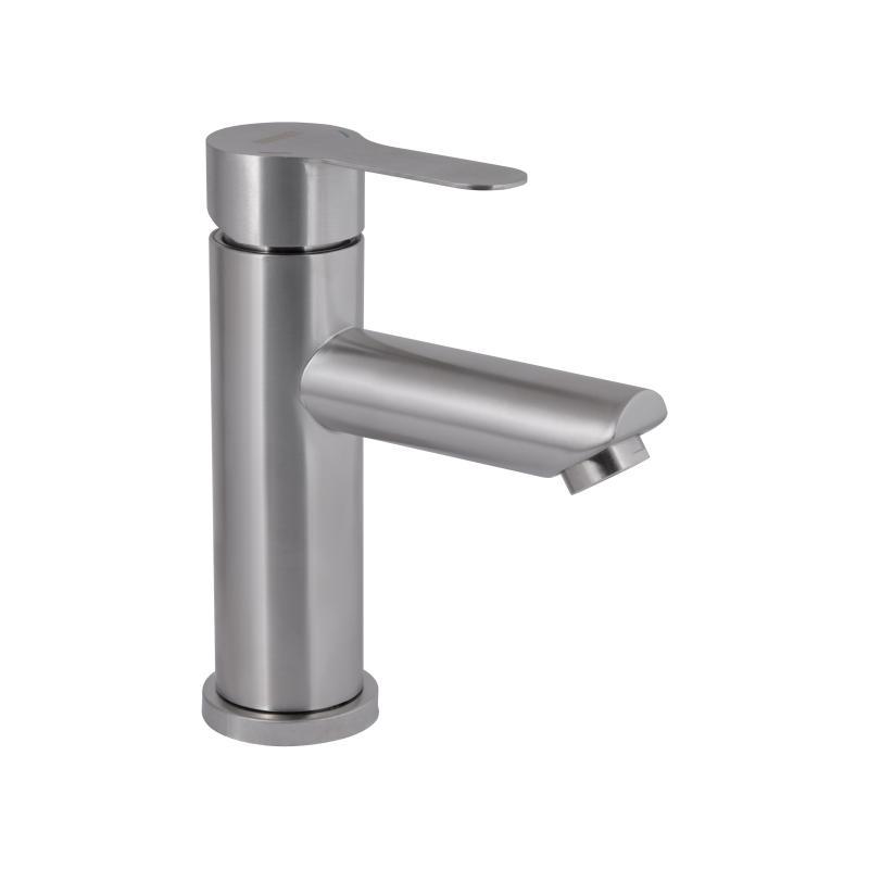 Змішувач для раковини Brinex Pure 001F низький Nickel BRIPUR001FNKL