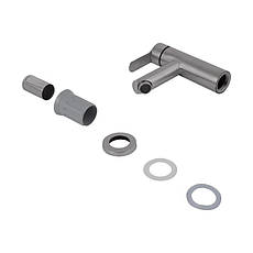 Змішувач для раковини Brinex Pure 001F низький Nickel BRIPUR001FNKL, фото 4