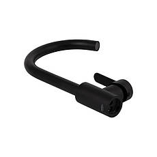 Змішувач для кухні Brinex Pure 015F U-образний  Black Matt BRIPUR015FBLM, фото 4