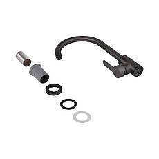 Змішувач для кухні U-образний Brinex Pure 015F U-образний Graphite BRIPUR015FGRP, фото 5