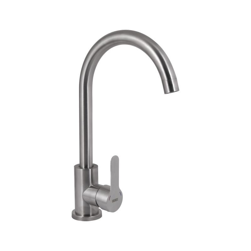 Змішувач для кухні U-образний Brinex Pure 015F U-образний Nickel BRIPUR015FNKL