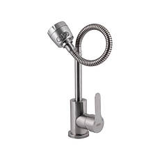 Змішувач для кухні Brinex Pure 015F41 з гнучким виливом Nickel BRIPUR015F41NKL, фото 3