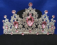 Корона. Діадема. З рожевими стразами