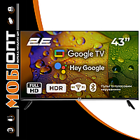 Телевізор 2E LED FHD 60Hz Smart Google TV Black 43" (2E-43A07KF) UA UCRF