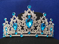 Корона. Діадема. З бірюзовими стразами