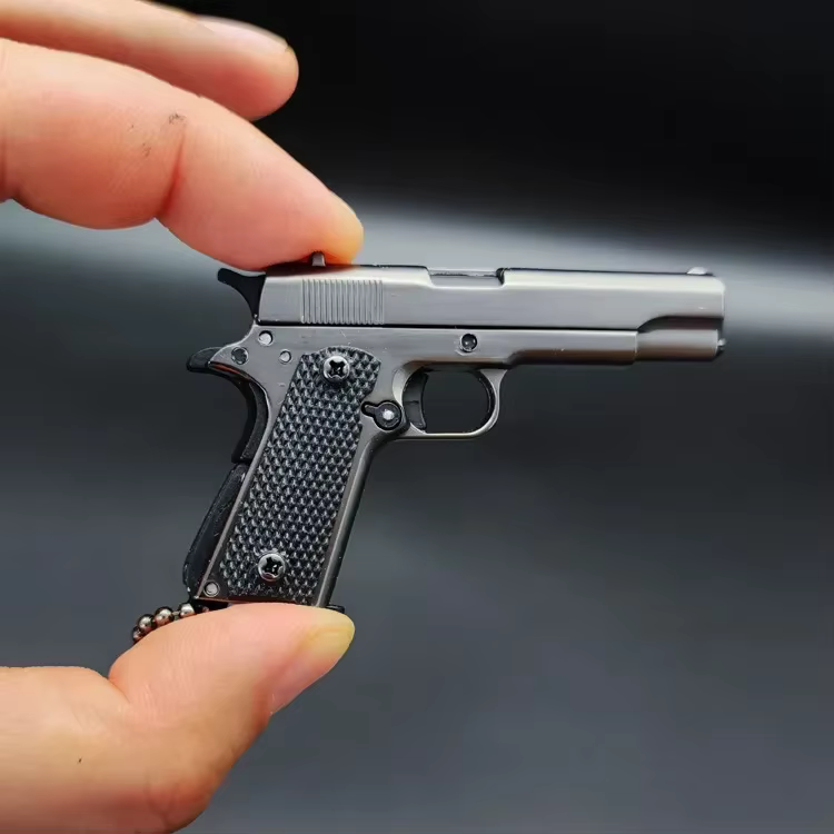 Брелок розбірний пістолет Антистрес COLT 1911 CLASSIC сірий іграшка з металу 1:3 фіджет EDC