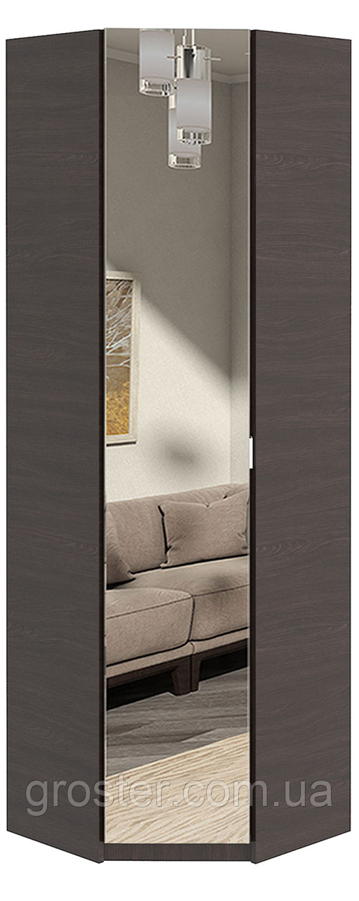 Кутова шафа Тетріс з великим дзеркалом, фото 1