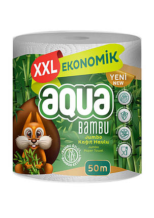 Паперовий рушник AQUA XXL JUMBO 1рул 3-шаровий, фото 1