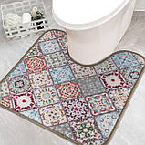 Набір комплект килимків для ванної та туалету антиковзний 2 шт Print 202 50х80/57х60 см набір килимів у ванну, фото 7