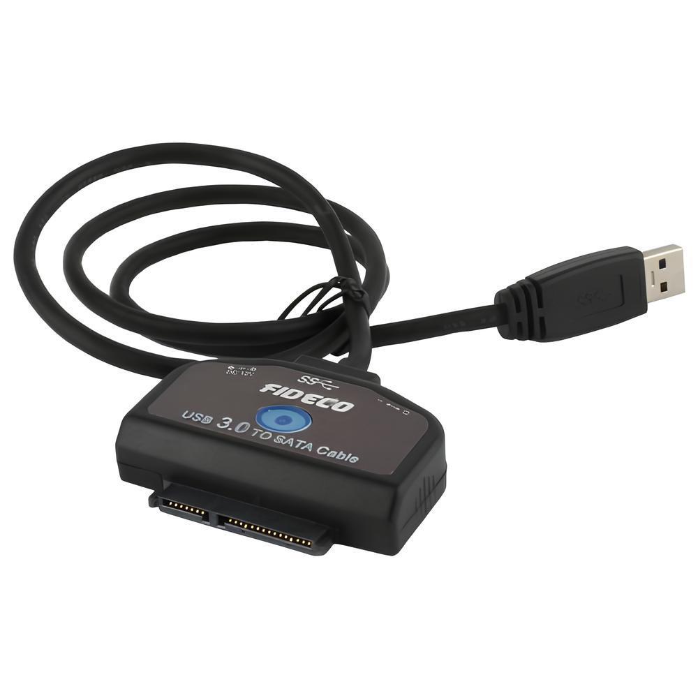 Адаптер Fideco з живленням для 2.5"/3.5" SATA HDD/SSD USB 3.0 (FMC2PA0SA1PB 2681) Чорна, фото 1