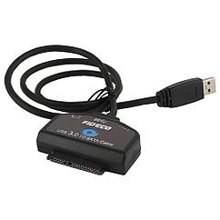 Адаптер Fideco з живленням для 2.5"/3.5" SATA HDD/SSD USB 3.0 (FMC2PA0SA1PB 2681) Чорна