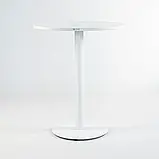 Стіл для кафе Соул лайт / Soul light d-60 білий метал / Білий ДСП (текстура), фото 2