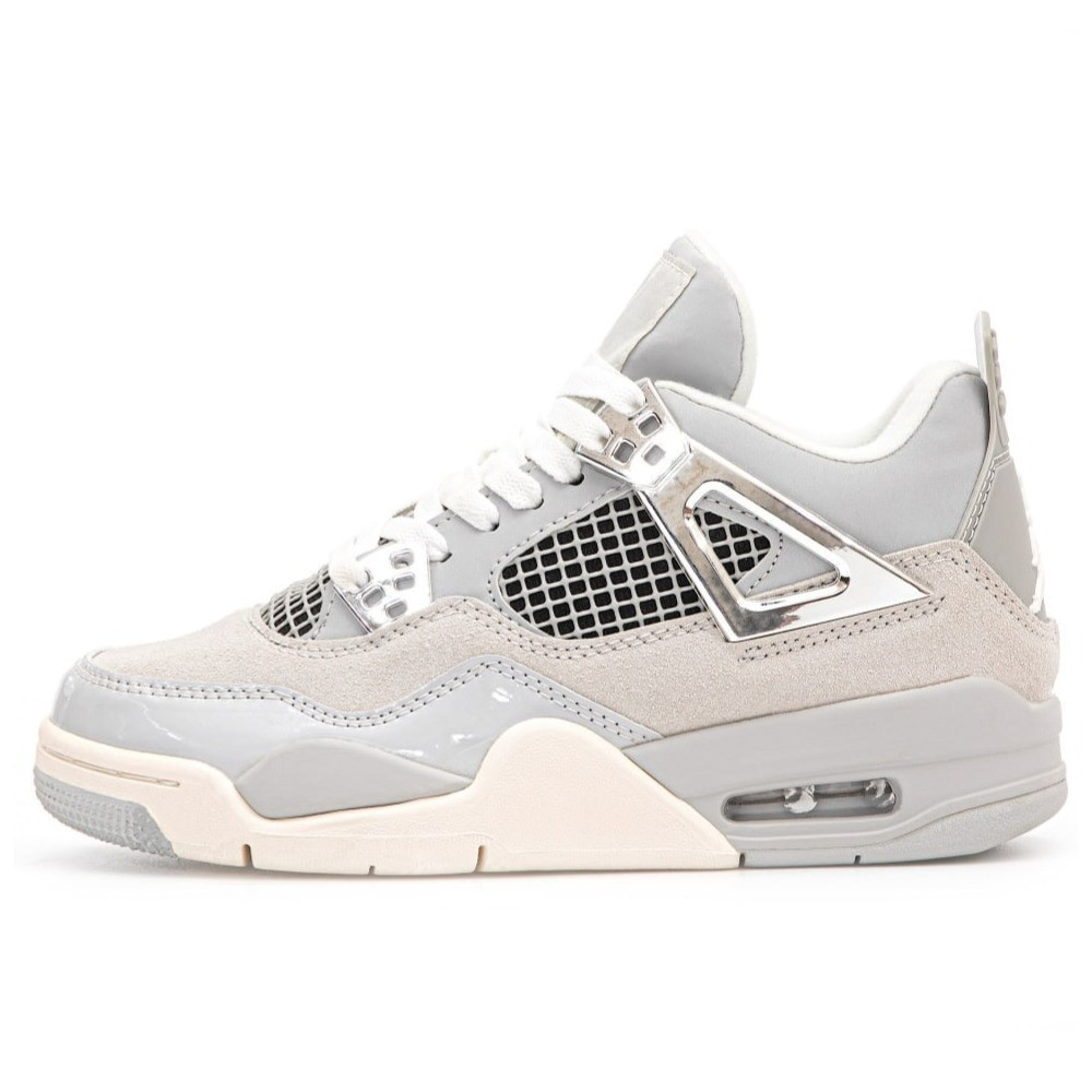 Жіночі кросівки Nike Air Jordan 4 Retro Frozen Moments Grey AQ9129-001 Metallic, сірі найк аір джордан 4 ретро