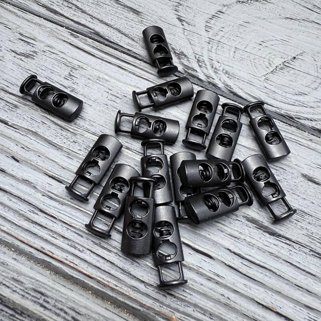 Фіксатор металевий на два отвори 3351 Чорний