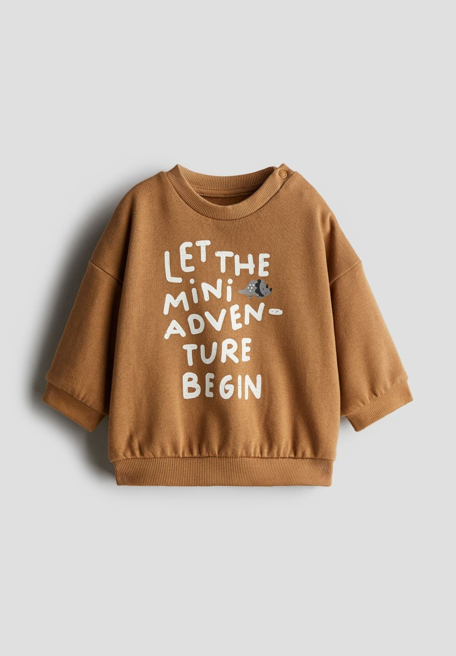 Світшот коричневий Adventure H&M 86, 92см, фото 1