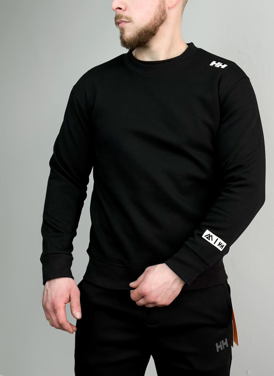Чоловічий світшот Helly Hansen чорний брендовий світшот для чоловіків люкс якість