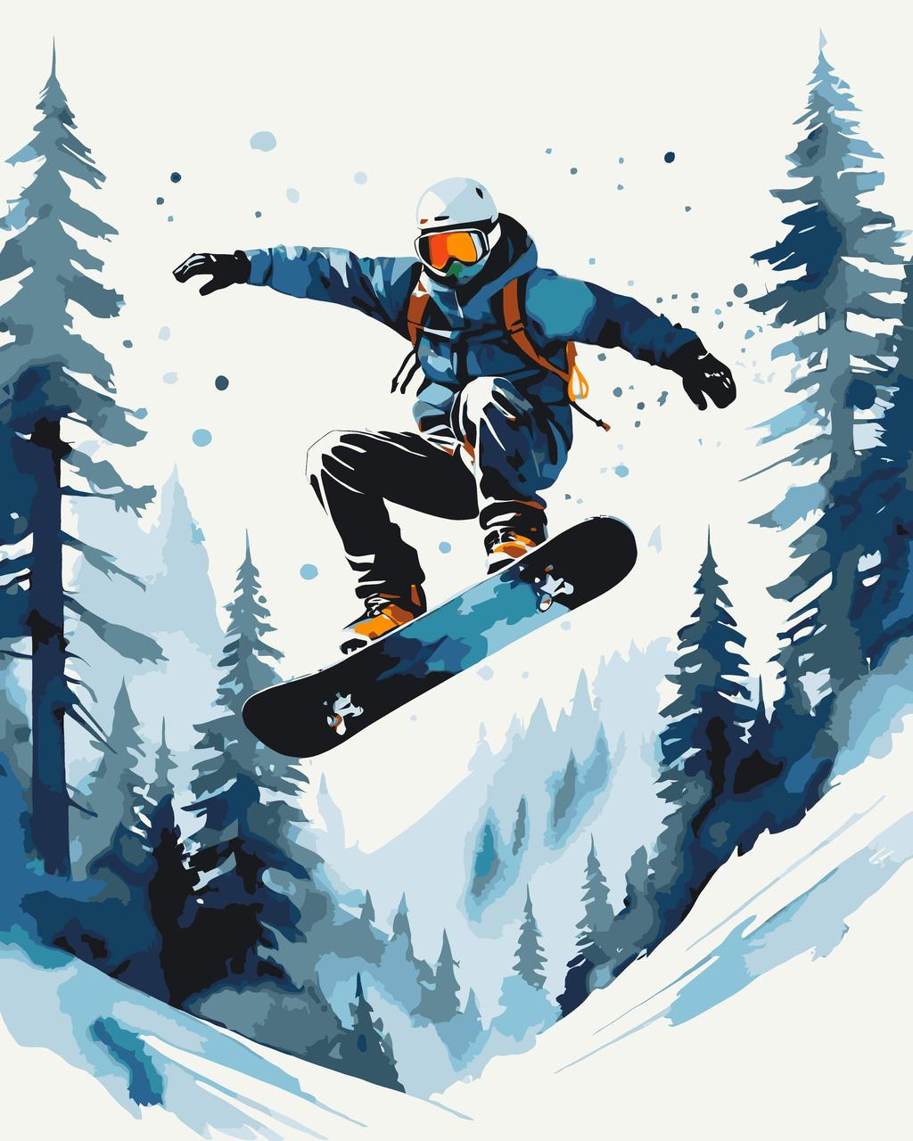 Картина за номерами Екстрим на сноуборді 40*50 см Art Craft 10160-AC, фото 1