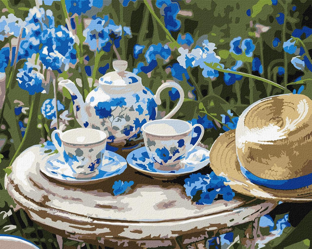 Картина за номерами Натюрморт. Чай з квітами 40*50 см Ідейка KHO 5703, фото 1