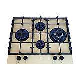 Варильна поверхня газова та мікрохвильова піч у бежевому кольорі. Комплект техніки Luxor Німеччина, фото 3