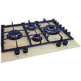 Варильна поверхня газова та мікрохвильова піч у бежевому кольорі. Комплект техніки Luxor Німеччина, фото 4