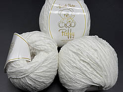 Мікровелюр Puffy Avanti Yarn-864 білий