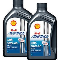 Shell Advance Ultra 4T 10W-40, 1 л (2 шт)