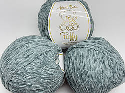 Мікровелюр Puffy Avanti Yarn-832 сіра лазур