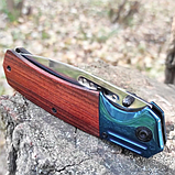 Ніж інерційний Browning, дерево, f78, викидний, фото 4