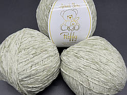 Мікровелюр Puffy Avanti Yarn-549 беж із зеленцою