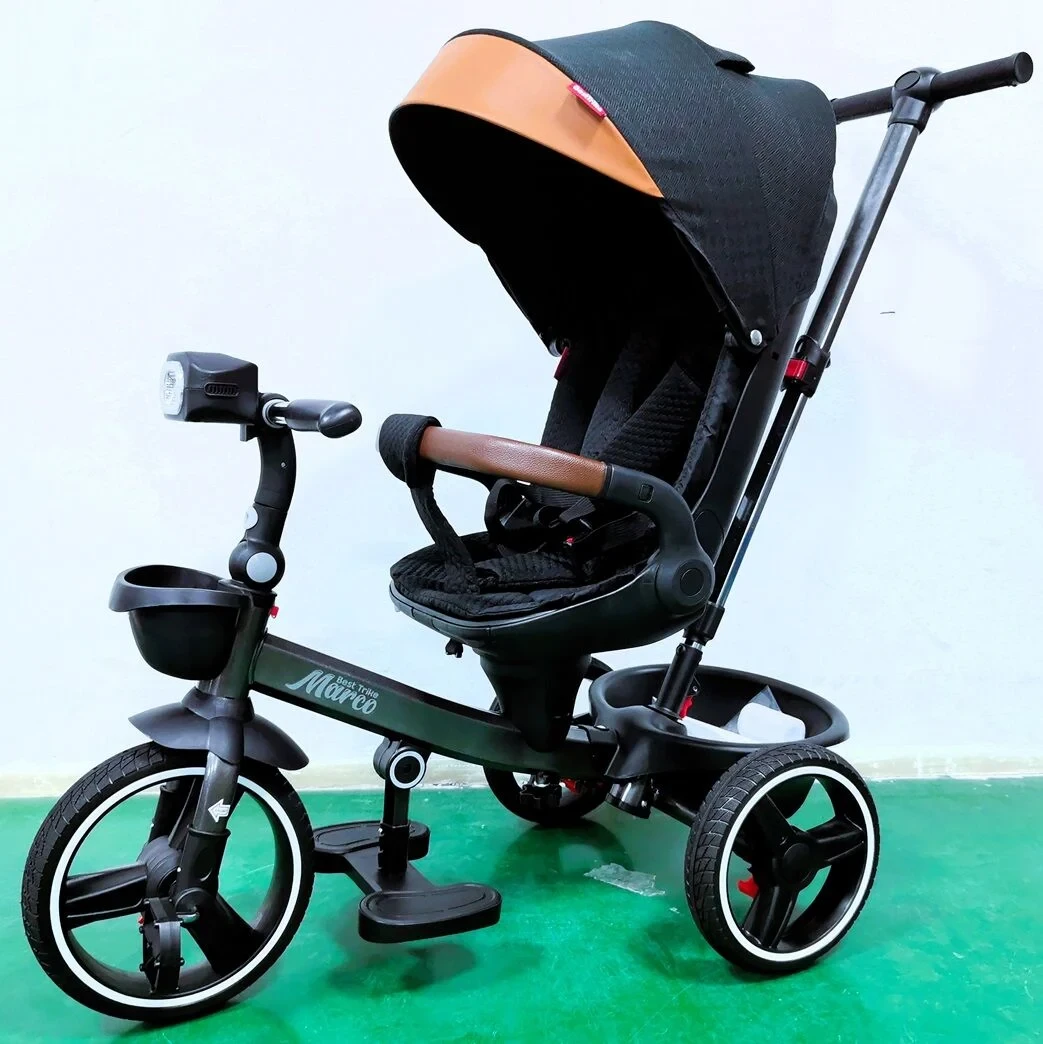 Велосипед триколісний дитячий з батьківською ручкою Best Trike Marco 9155 / 315-40 (EVA колеса, музика, світло)