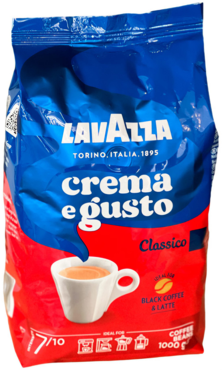 ОРИГІНАЛ! Кава в зернах Lavazza Crema e Gusto Classico 1кг, 30/70 Італія