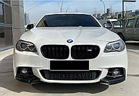 Накладка на передний бампер DPT Flap (для M-Performance, Черный Глянец) для BMW 5 серия F-10/11/07 2010-2016