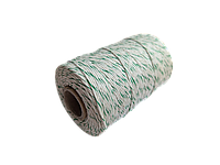 Ковбасний шпагат для обв'язки м'ясних виробів 200 гр 180 м біло- зелений