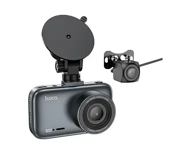 Автомобільний відеореєстратор HOCO DV6 широкий кут огляду 140 Full HD + якісна задня камера парковки