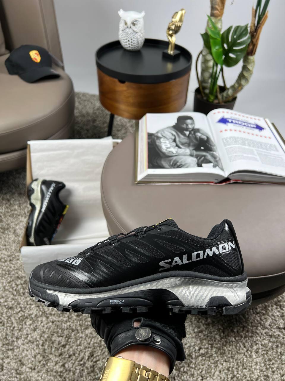 Чоловічі кросівки Salomon XT-4 Carbon Black Silver, кеди Соломон текстиль нейлон чорні. Чоловіче взуття