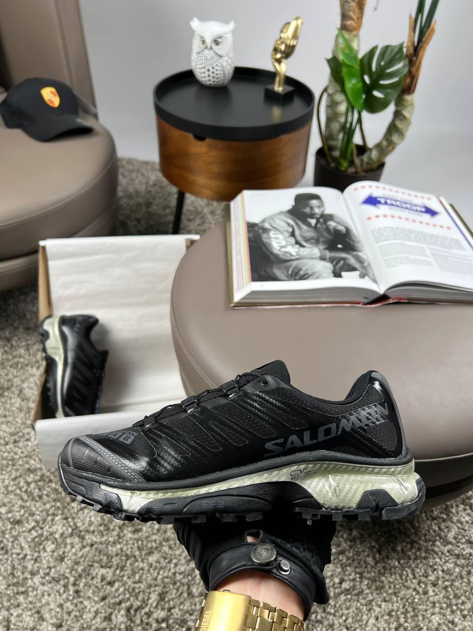 Чоловічі кросівки Salomon XT-4 Carbon Black Grey Silver, кеди Соломон нейлон текстиль чорні. Чоловіче взуття