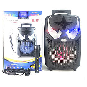 Акустична переносна колонка VENOM usb/mp3/fm/bt + Шнуровий мікрофон