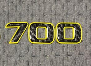 Напис 700 двоскладний yellow + carbon