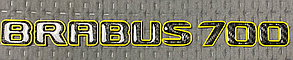 Напис Brabus 700 двоскладний yellow + carbon