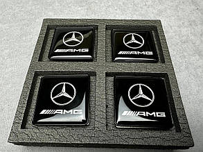Шильд Mercedes AMG у сидіння (квадрат 52х52)