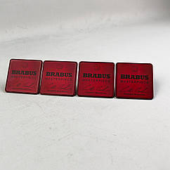 Шильд двоскладний у сидіння Brabus Masterpiece Constantin Buschmann red + red