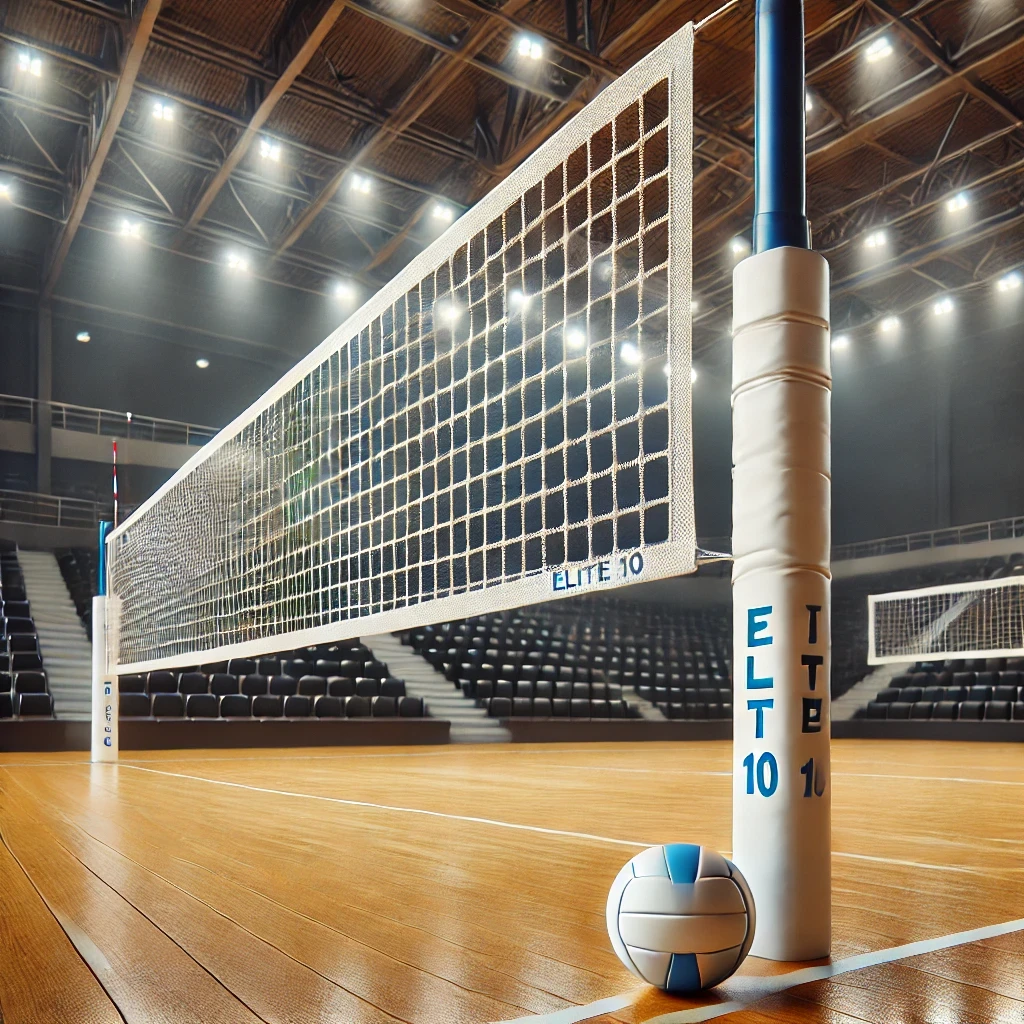 Сітка для волейболу "Еліт 10" з тросом сітка волейбольна біла, фото 1